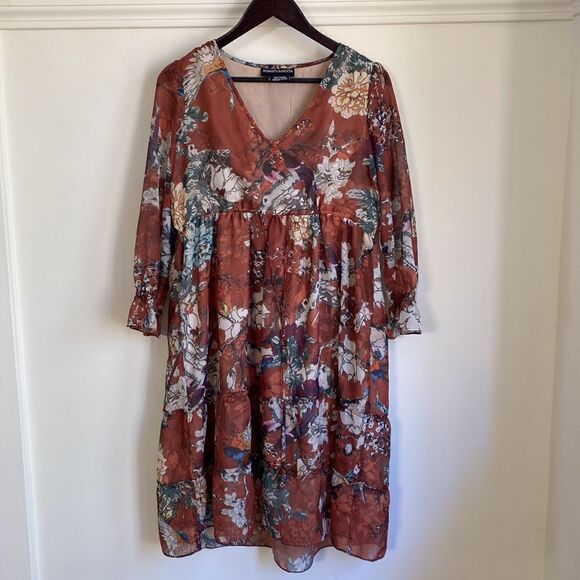 HEMANT & NANDITA  Zeri Peasant Dress - Picture 10 of 16